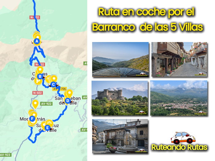 Ruta en Coche por el Barranco de las 5 Villas, en Ávila